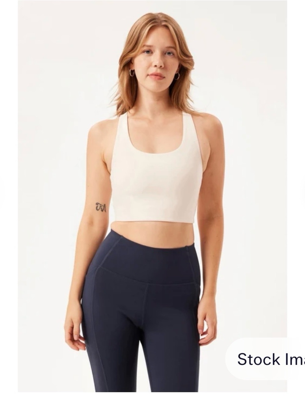Girlfriend Cream Paloma Racerback Bra